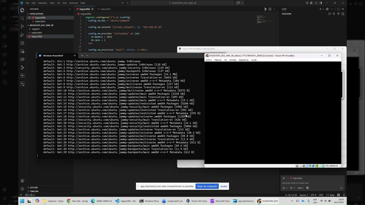 MUDEVOPS DOC Uso de VirtualBox para instalar una máquina virtual