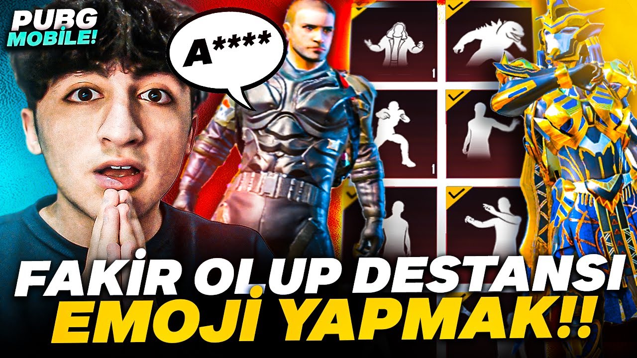 FAKİR OLUP DESTANSI EMOJİ YAPMAK!! K&Uuml;F&Uuml;R ETTİLER!! 😡 (YEREL SOHBET TROL&Uuml; ) - PUBG Mobile