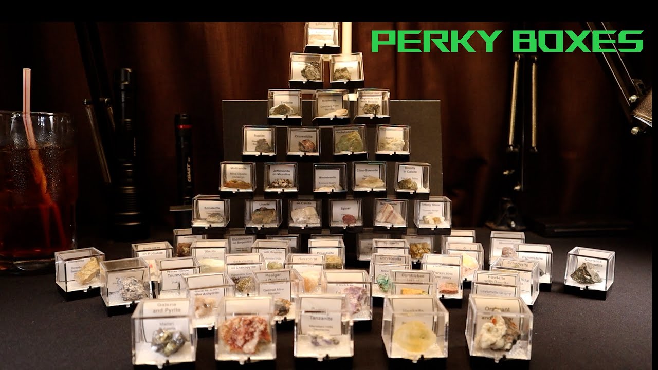 Perky Boxes  - Gems and Minerals Cabinet - Episode # 10 - Perky Box Pyramid