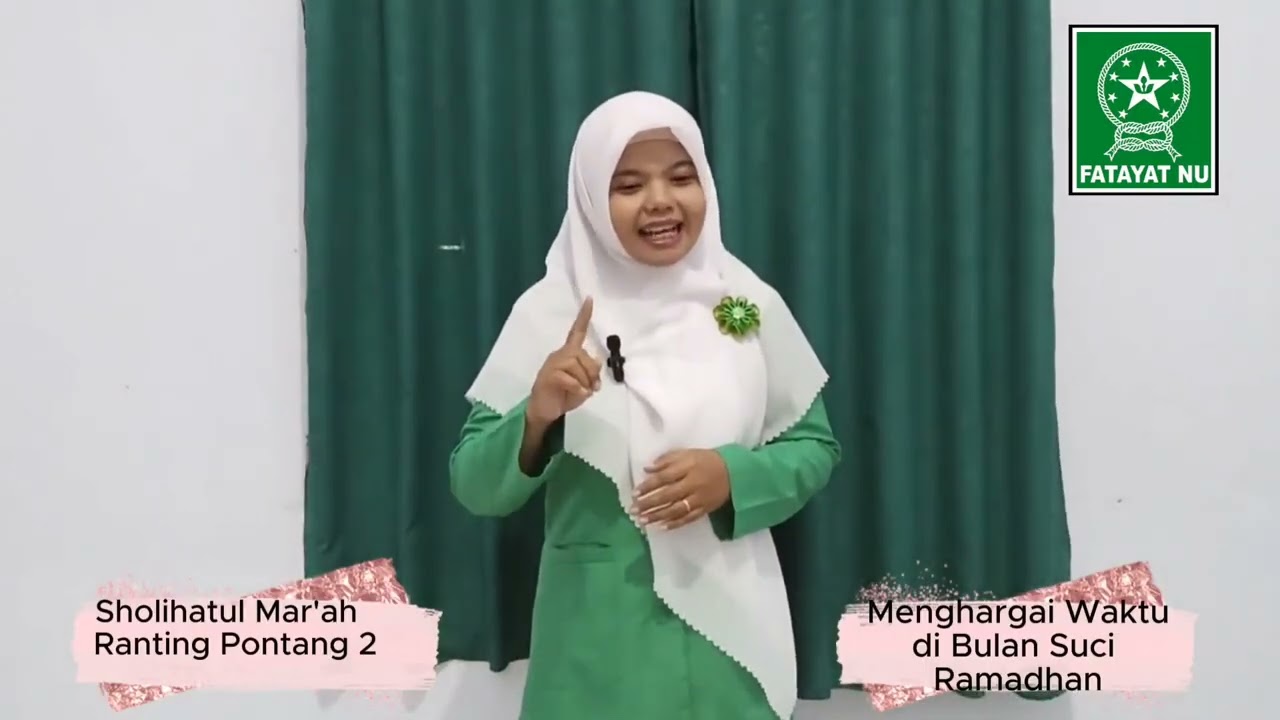 Kultum Senja (Menghargai Waktu dibulan suci Ramadhan) Oleh Shb Sholihatul Mar'ah Ranting Pontang 2