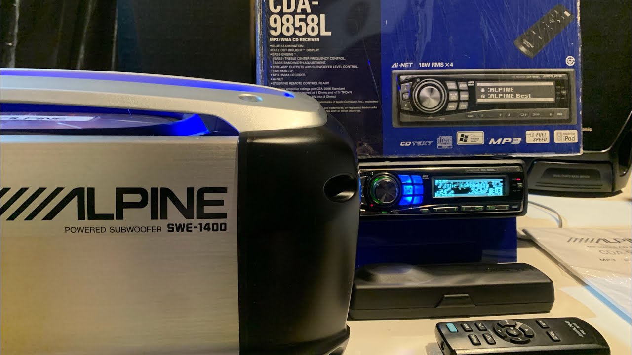 CD Player Alpine CDA-9858L (2007) + SWE-1400 (2003) Demo 