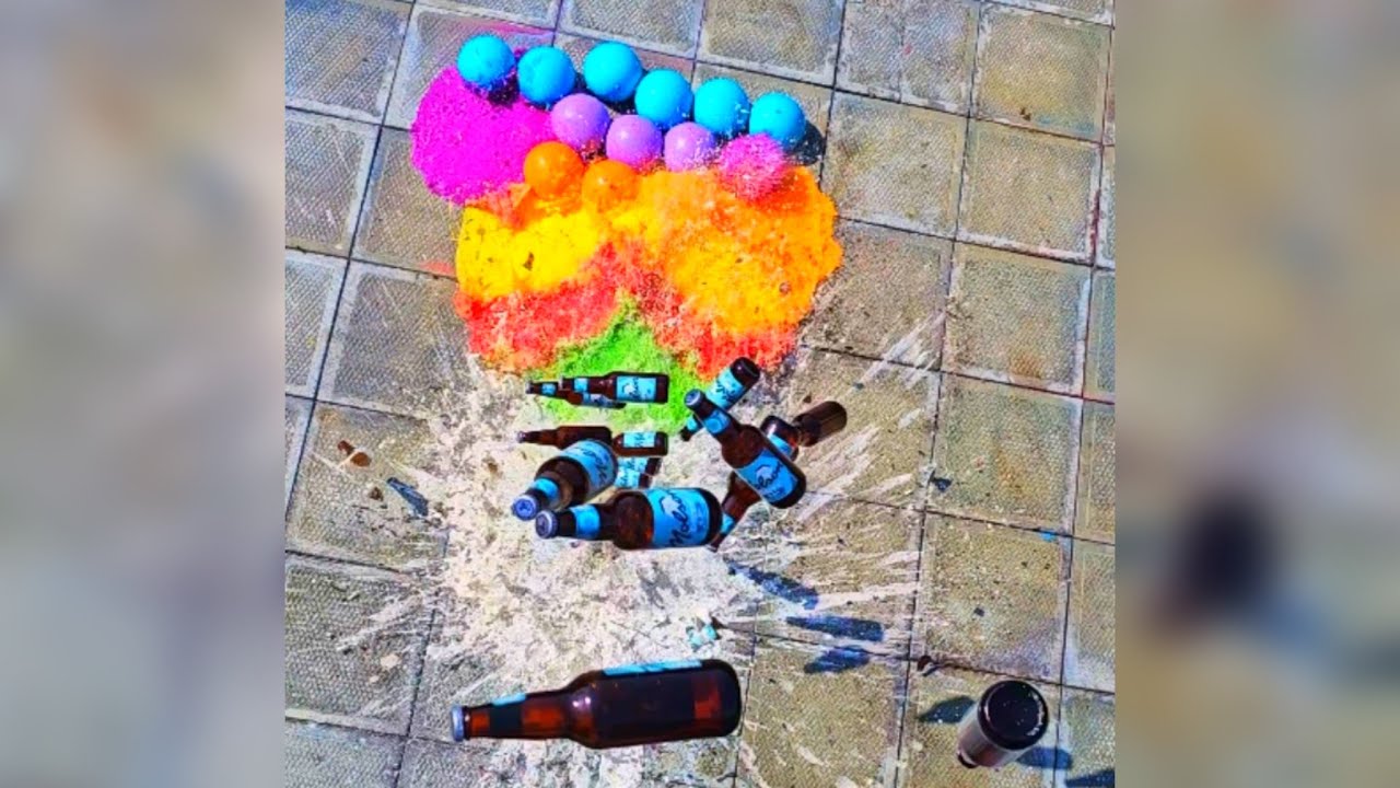 🎈Breaking Glass Bottles and Balloon Drops! Crushing Crunchy & Soft Things!🔥