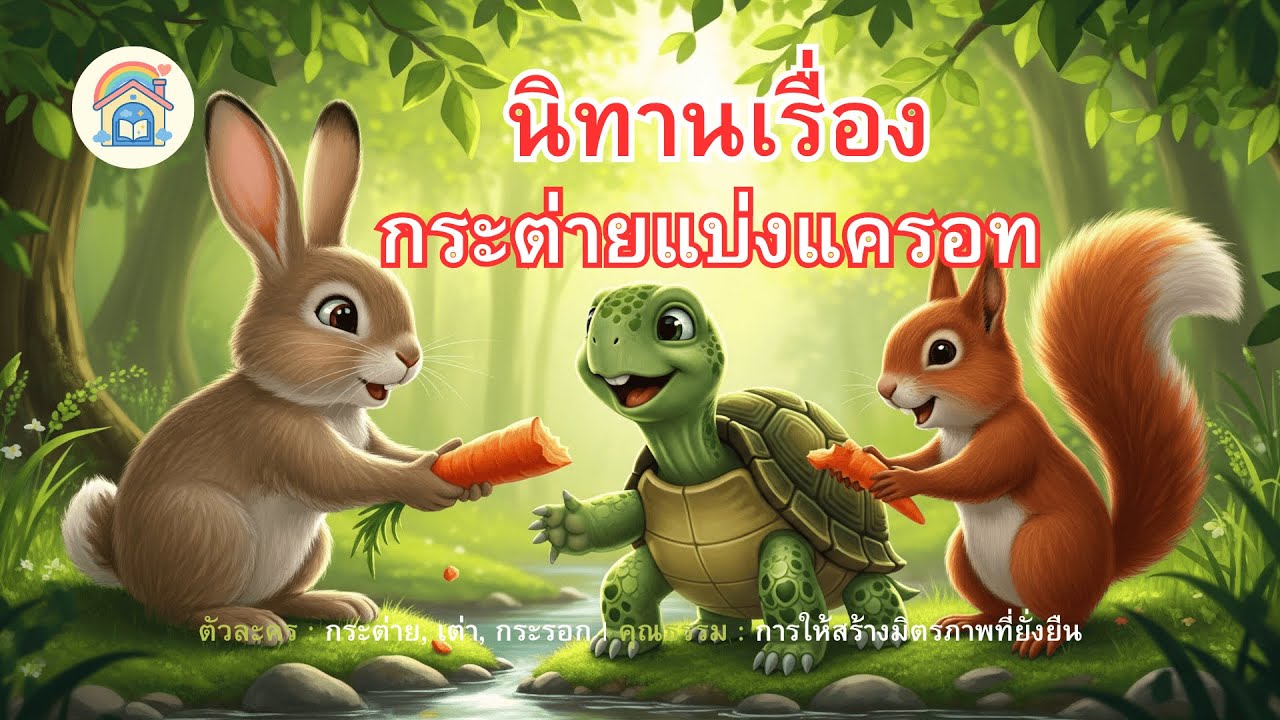 นิทานเรื่อง กระต่ายแบ่งแครอท # บ้านนิทานสายรุ้ง