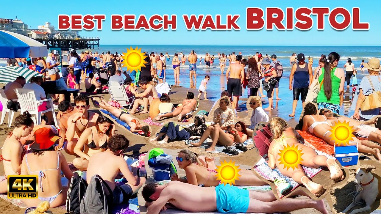 4K - Best Beach Walk  BRISTOL MAR DEL PLATA Best Compilation Of 2021 Summer - Nice Virtual Tour Vlog