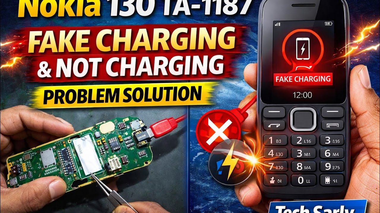 Nokia 130 TA-1187 Fake Charging & Not Charging Problem Solution | Easy Mobile Repair Guide 2025