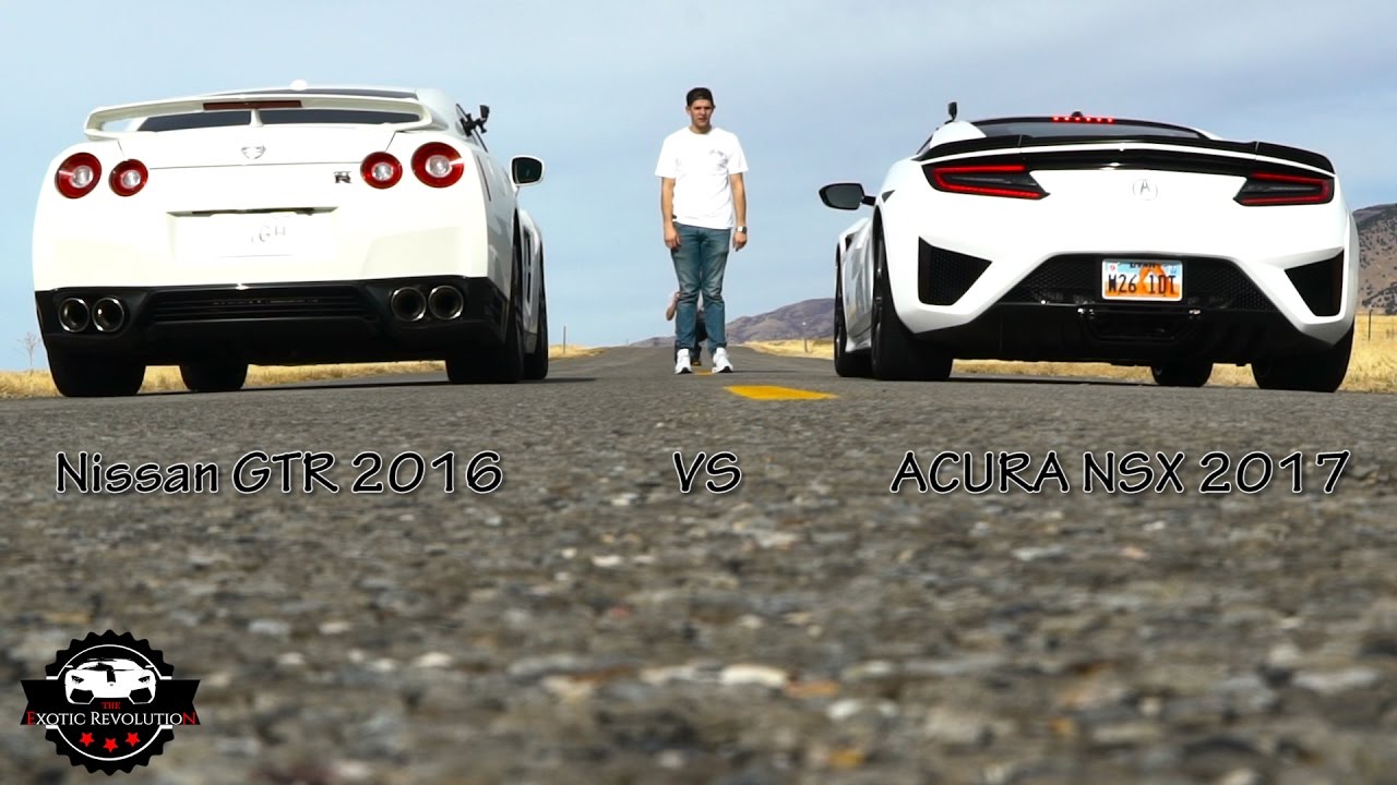ACURA NSX 2017 VS NISSAN GTR 2016
