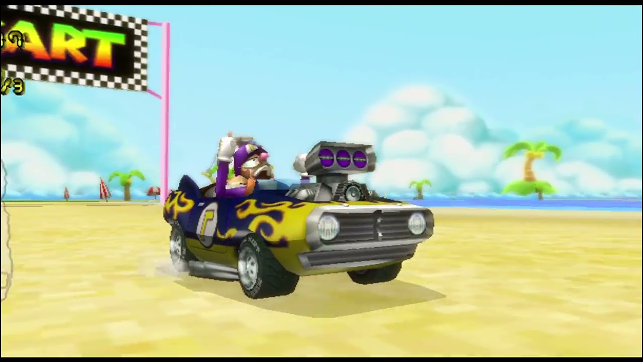 Mario Kart Wii Cup Banana 50cc With Waluigi Flame Flyer #mariokartwii #gameplay #waluigi