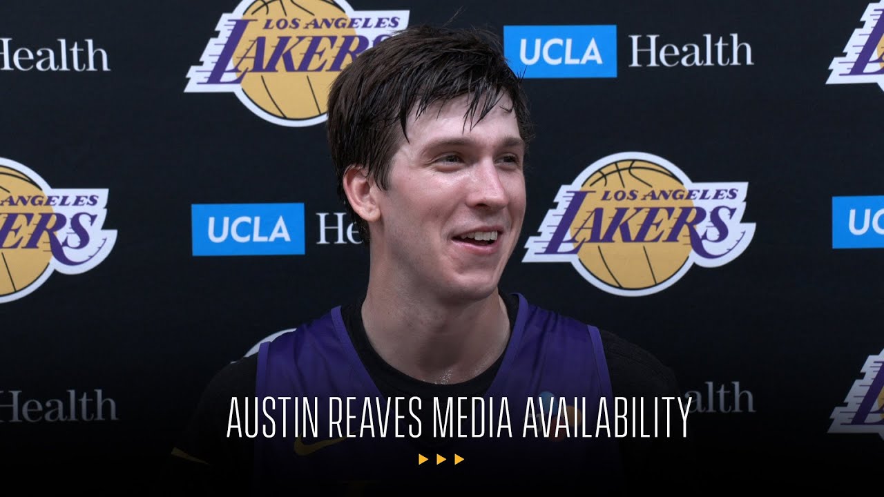 Austin Reaves on the first day of Lakers Training Camp