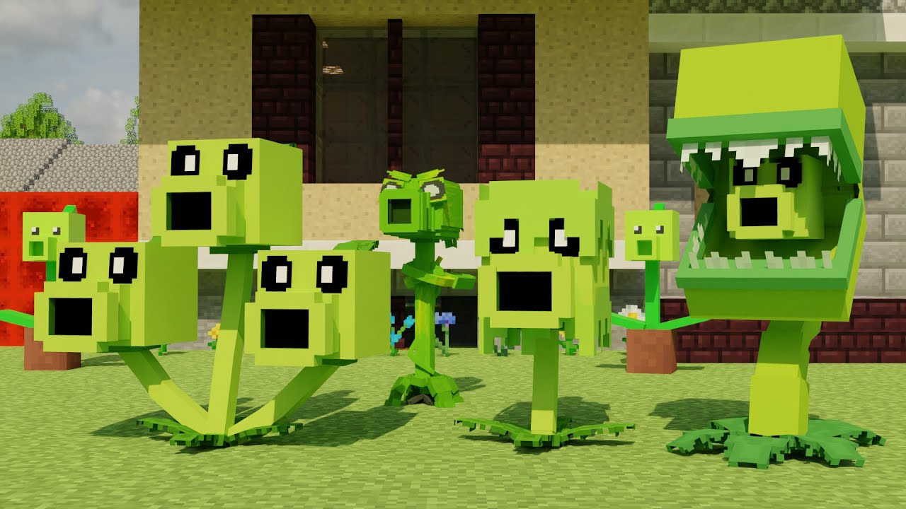 Best of Pea Team - Plants vs Zombies Minecraft Compilation!