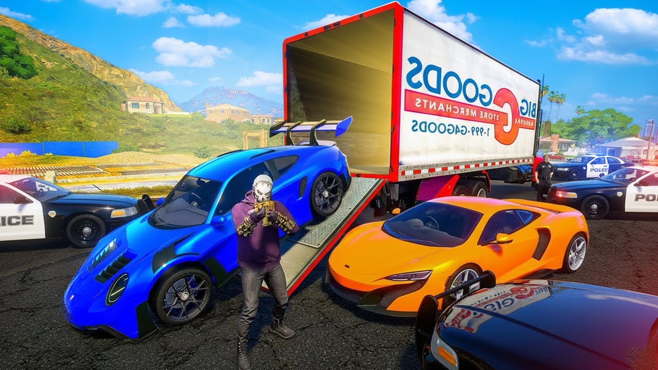 Угон автомобилей с помощью секретного грузовика в GTA 5 RP