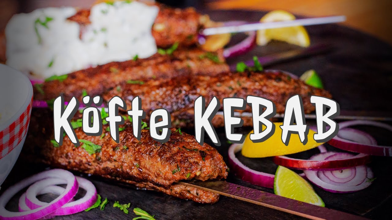Köfte KEBAB lamsvlees met brood van de BBQ | Lamsspies Recept