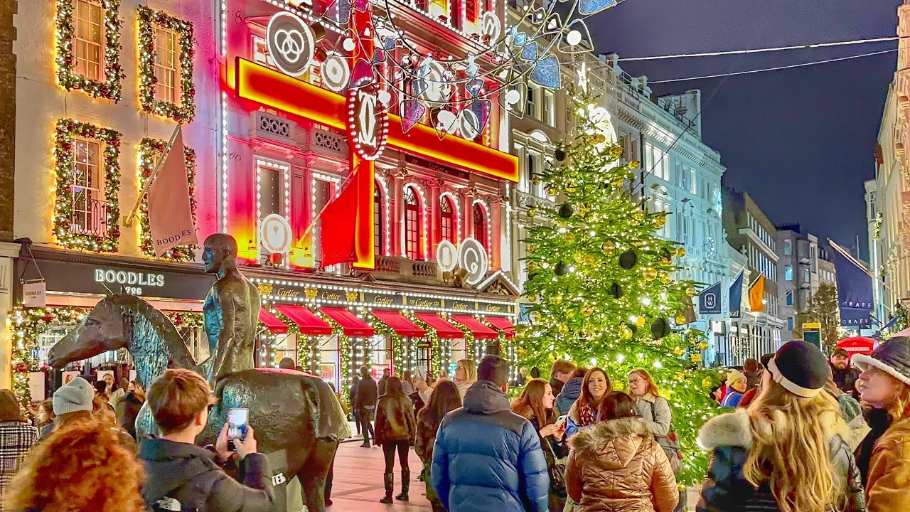 London Best Christmas Lights 2022 | London Luxury Christmas Shopping | London Winter Walk [4K HDR]
