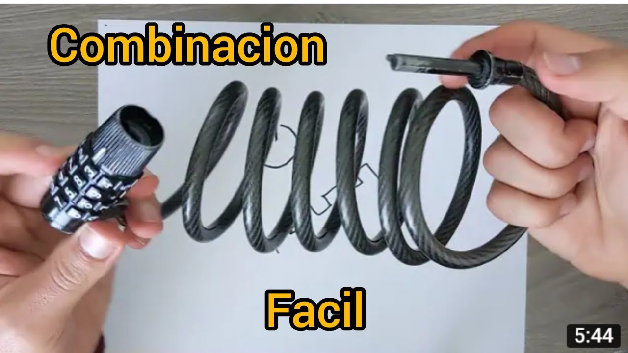 como desbloquear una cadena de combinacion para bicicleta//como abrir un candado de combinacion.