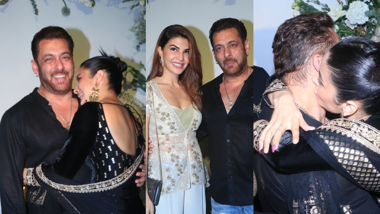Salman Khan With Shehnaz Gill & Jacqueline Fernandes at Arpita Ayush Eid Bash