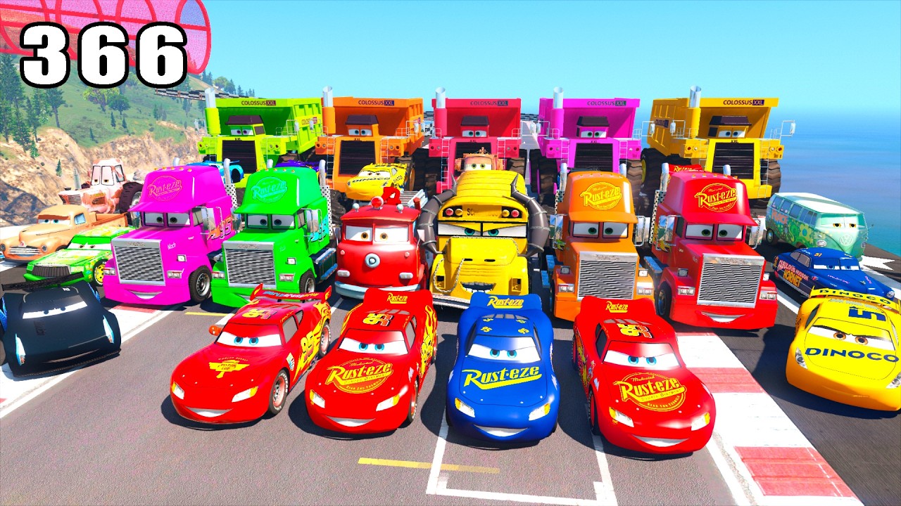 GTA V Mods Stunt Car Racing Challenge 🚙 By SPIDER-MAN With Amazing Super Cars monster trucks ep 366