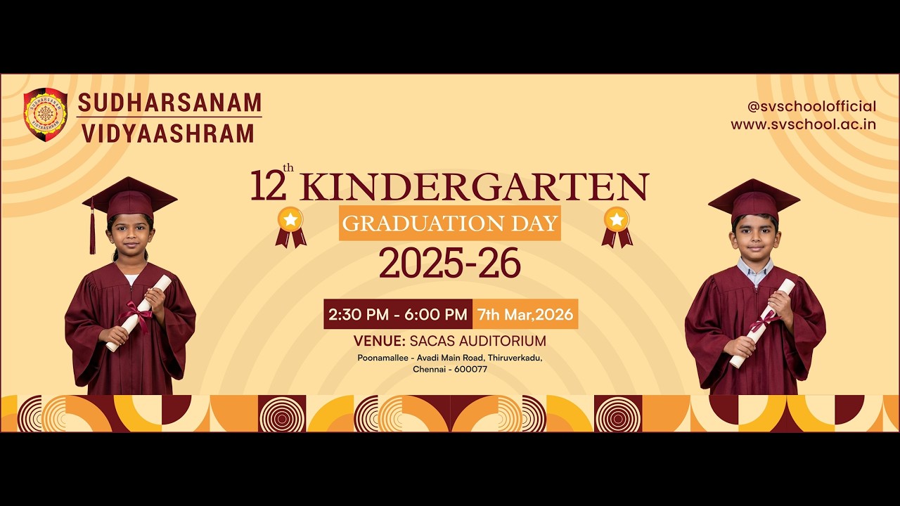 12th Kindergarten | Graduation Day | 2025-26 | Sudharsanam Vidyaashram Senior Secondary School