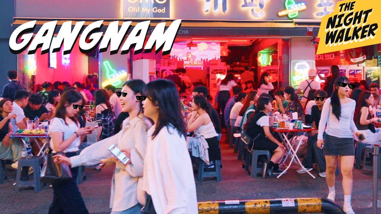 🇰🇷 강남 GANGNAM Friday night fever! Hot Summer night Seoul Korea 4K ASMR Night Walk
