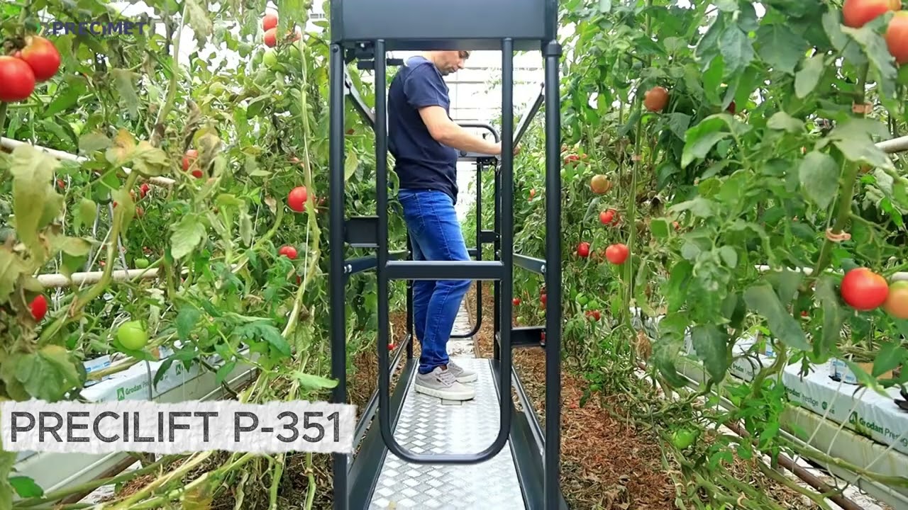 Precilift P-351 - steering scouting hydraulic greenhouse trolley / Sterowalny wózek szklarniowy