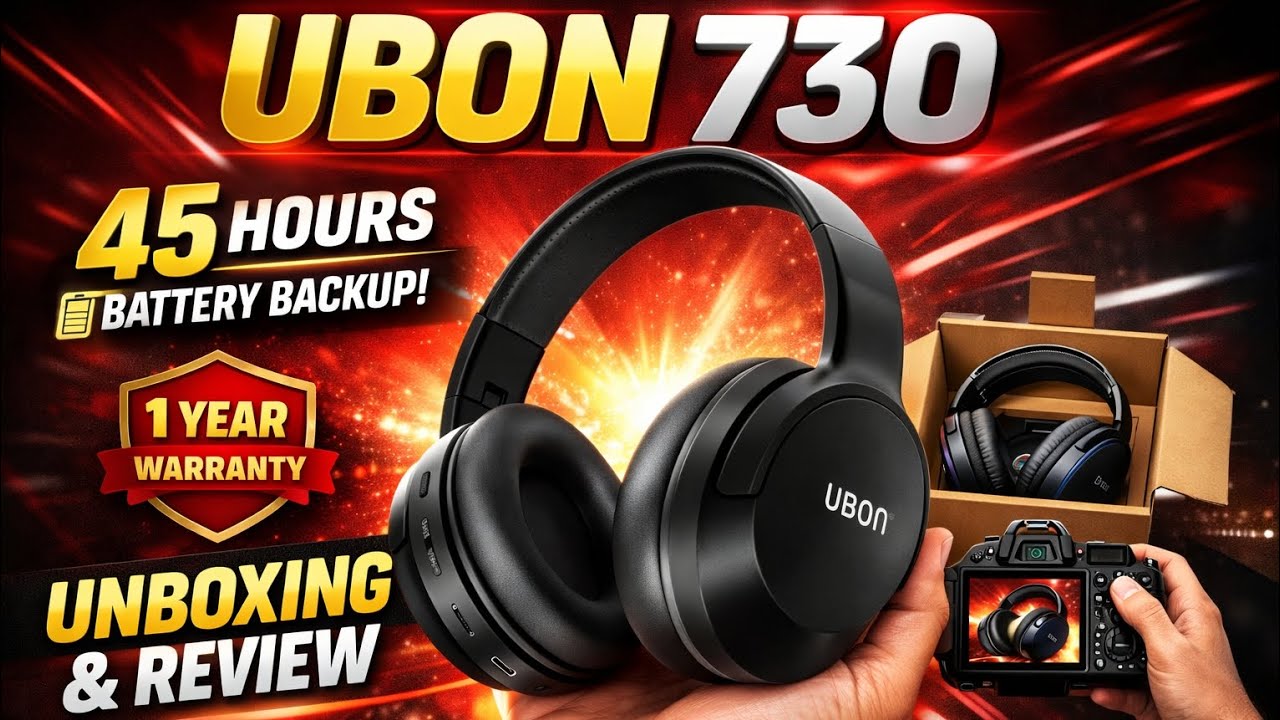 Ubon HP-730 Unboxing & Review 🎧 | 45 Hours Battery? | Best Budget Headphones!