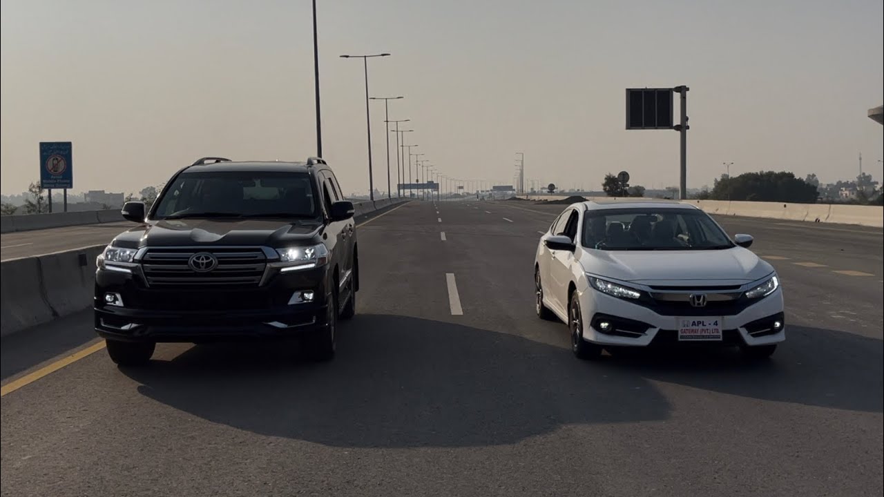 Land Cruiser против Honda Civic 2020 — ДРЭГ-РЕЙС!
