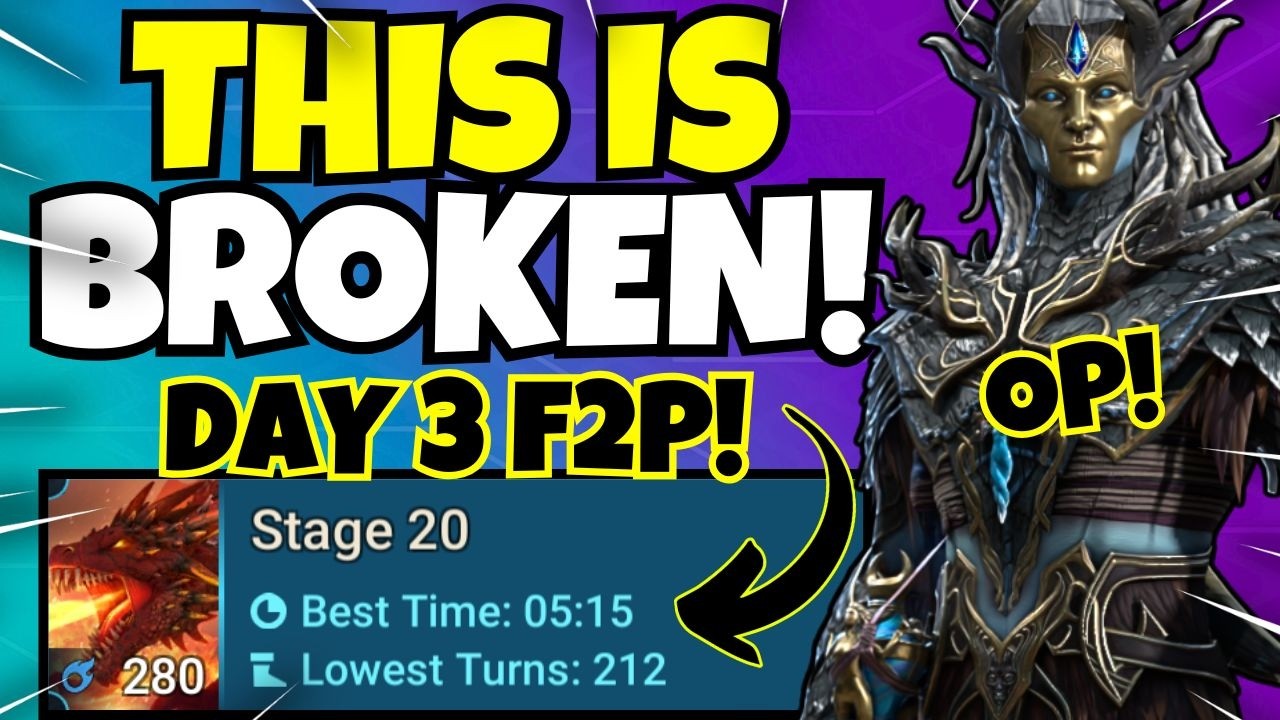 День 3 F2P - ПРОХОЖДЕНИЕ ДРАКОНА 20-ГО УРОВНЯ - Самый имбалансный старт!!! [Рейд: Теневые Легенды]