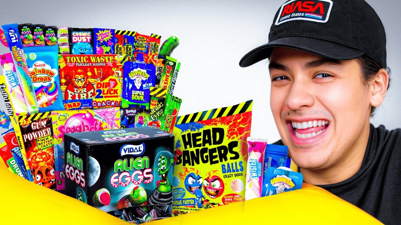 International Candy Mystery Box: Tasting 40 Weird & Sour Snacks From Around the World