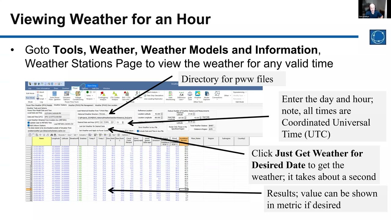 Quick Start Guide to Using Historical and Forecasted Weather Information in PowerWorld Simulator