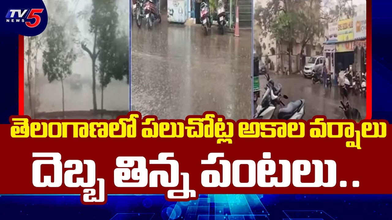 అల్పపీడనం ఎఫెక్ట్..Unseasonal rain cause huge crop loss in Telangana | TV5 News