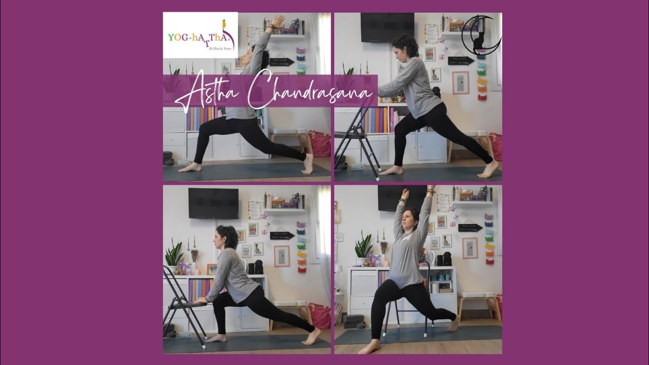 Ashta Chandrasana, la posizione della mezzaluna con affondo alto