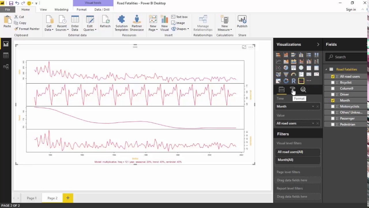 Time Series Decomposition Visual Power BI