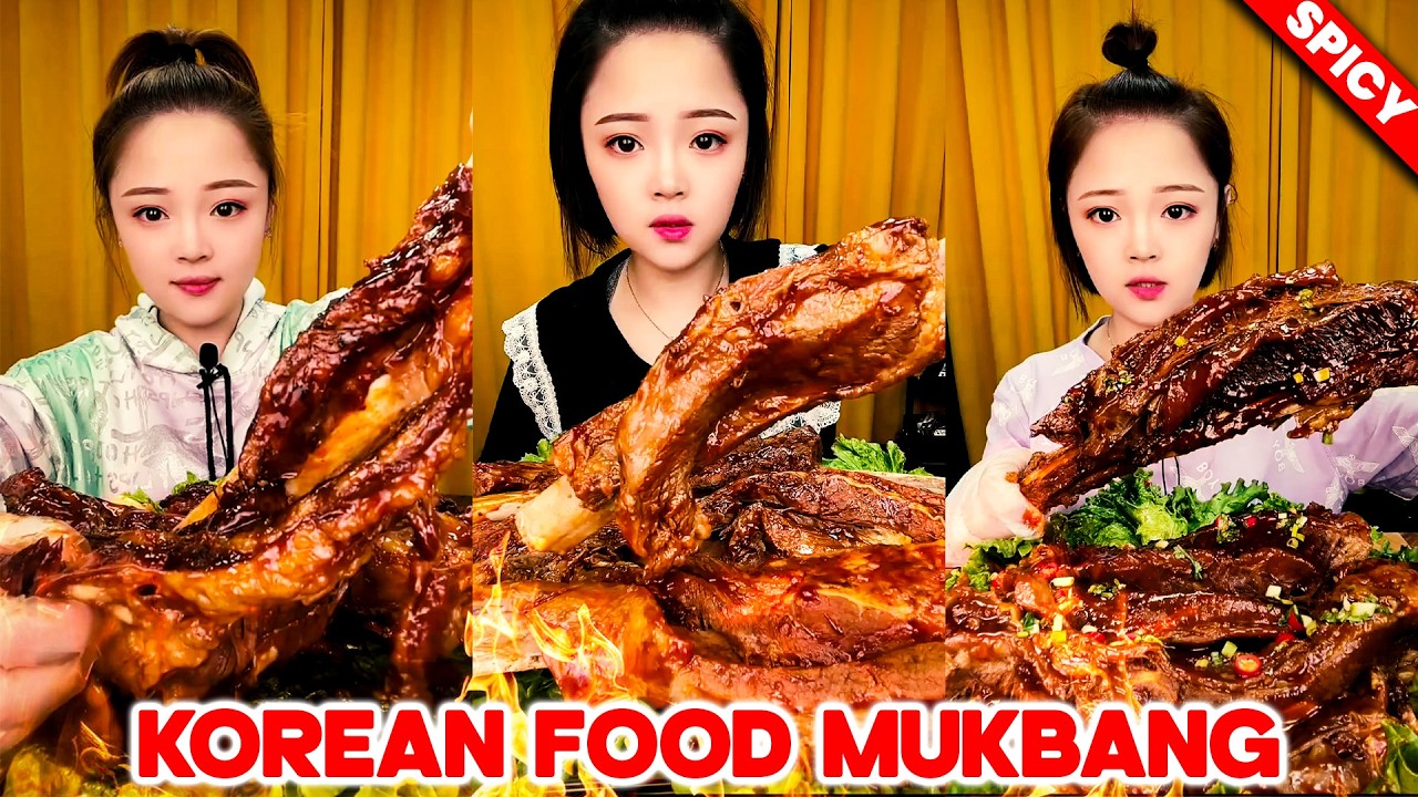 REAL MUKBANG :) SPICY PORK BELLY SOOTHING SOUNDS WHIEL ENJOING DELICIOUS FOOD | #ASMR #MUKBANG