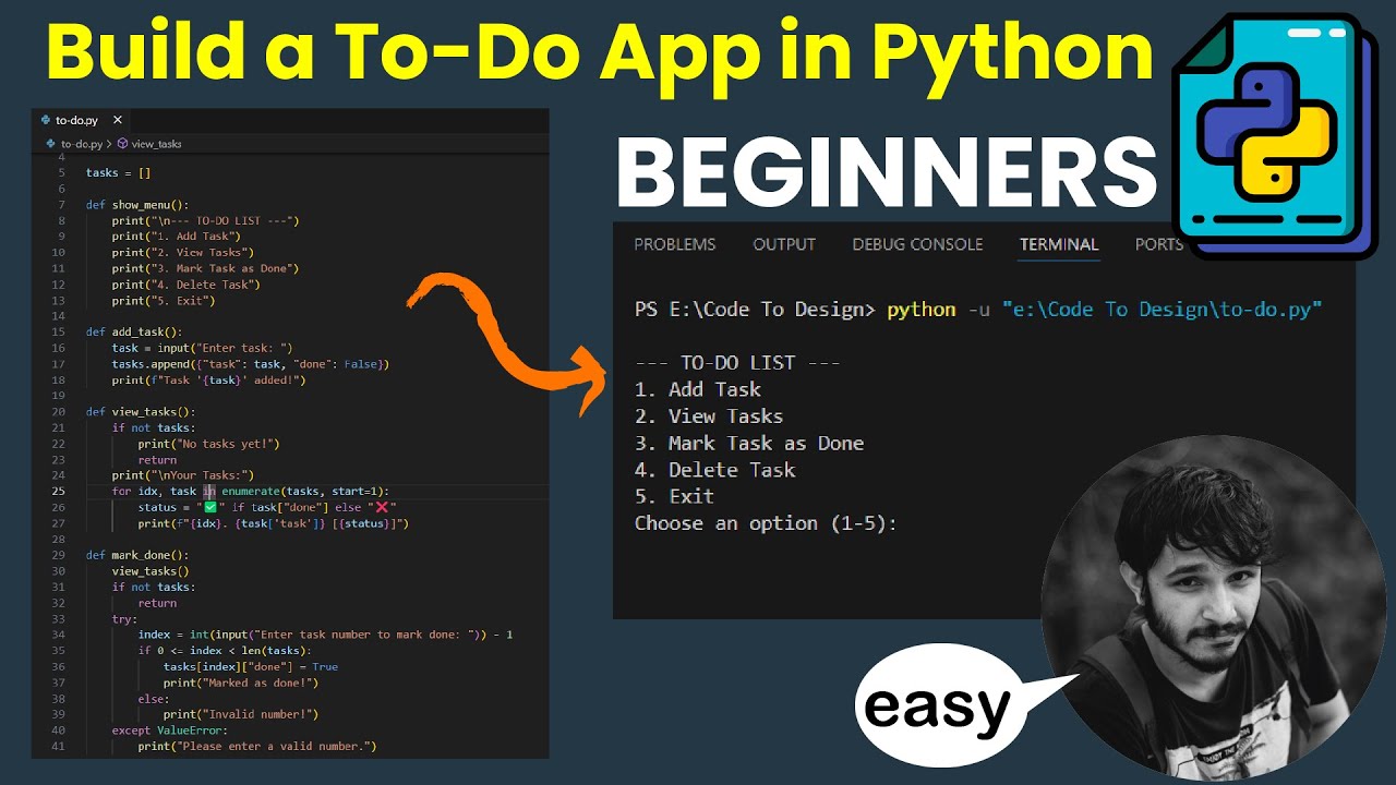 Создание приложения со списком дел на Python &mdash; пошаговое руководство для начинающих #python #codi...