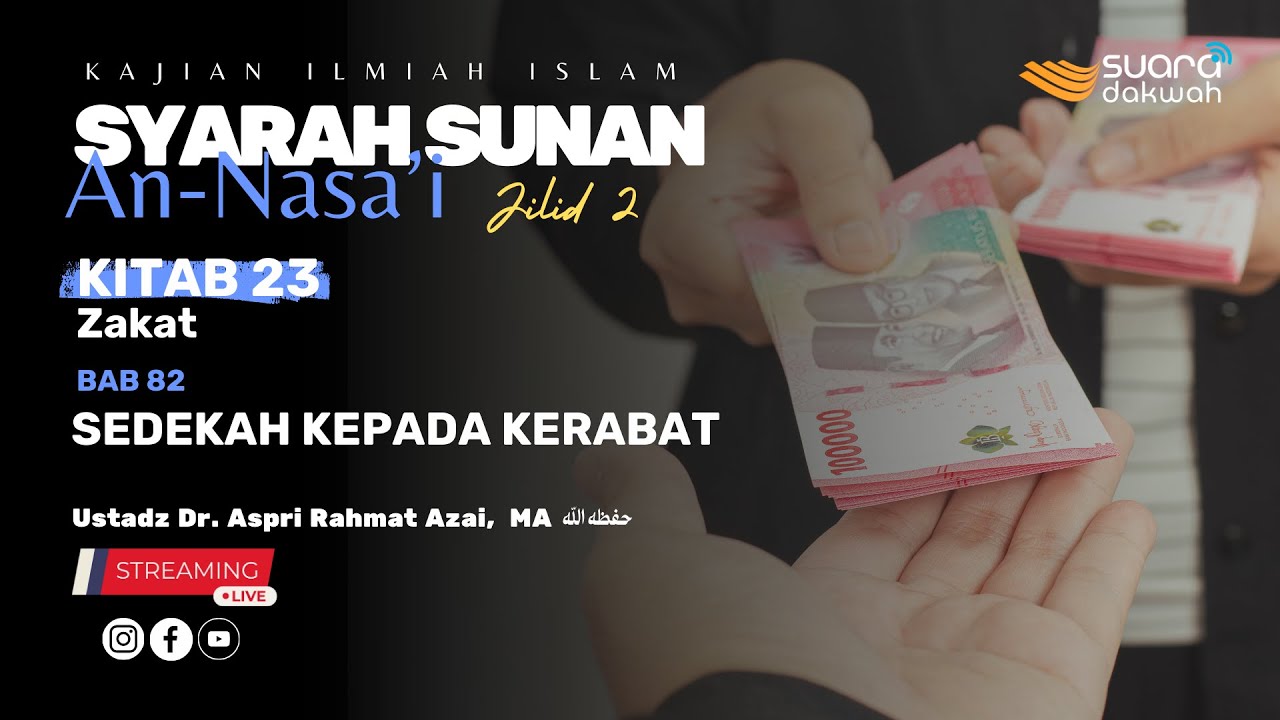 🔴[LIVE] Ustadz Dr. Aspri Rahmat Azai, MA - Syarah Sunan An-Nasa'i Kitab Zakat BAB 82 s/d seterusnya