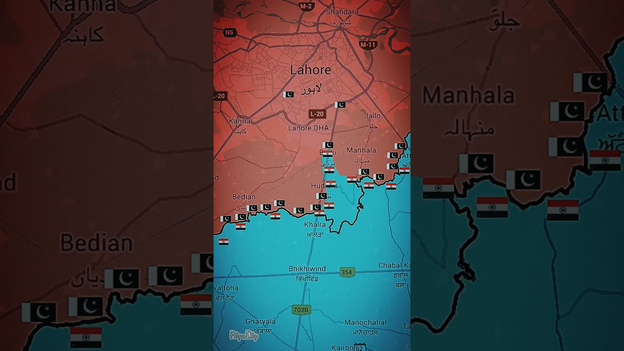 1965 war Lahore Front #history #maps #1965