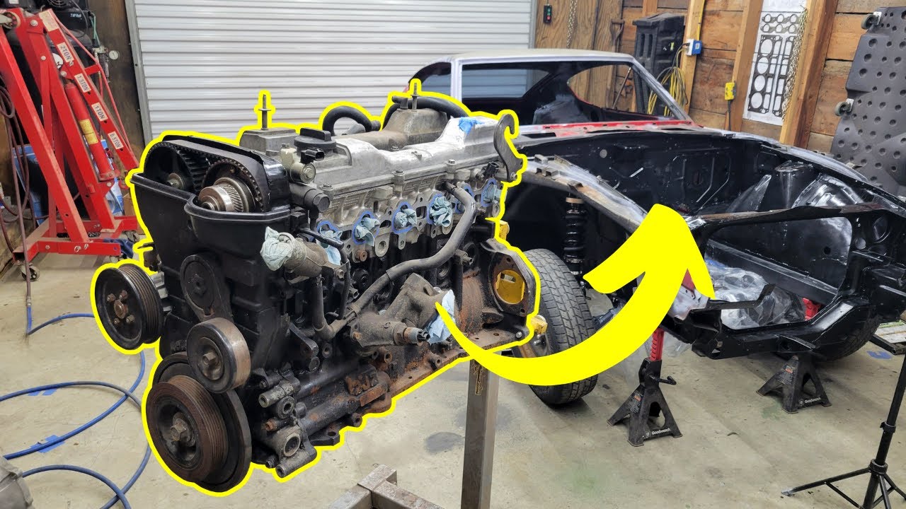 The 2JZ swap into my Datsun 280z has begun!