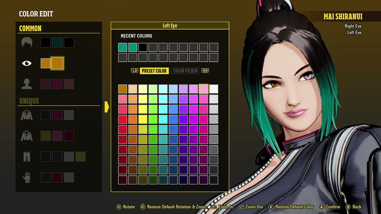 How to use the color editor in fatal fury city of the wolves