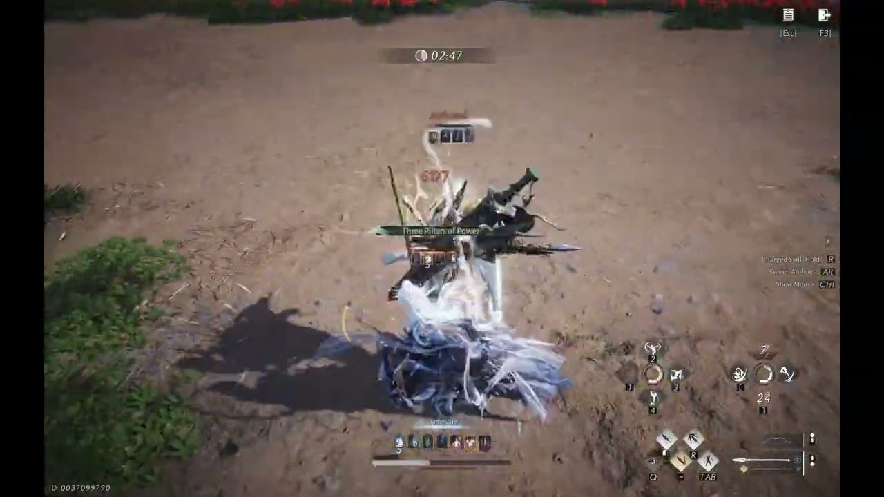 Close match of 2 full nameless players. Where Winds Meet