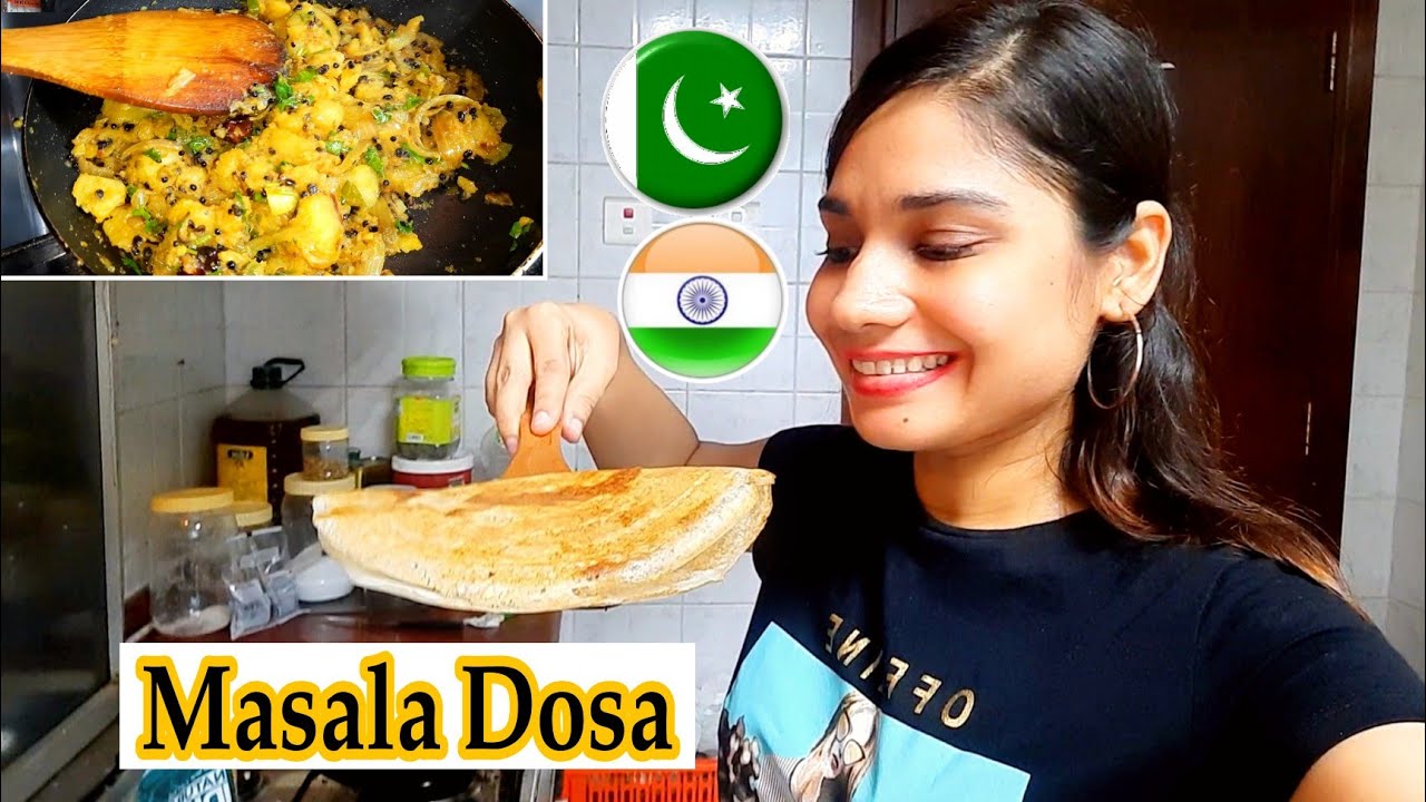 pakistani first time making Masala Dosa | cripsy roasted masala dosa recipe | saima pirzada vlog