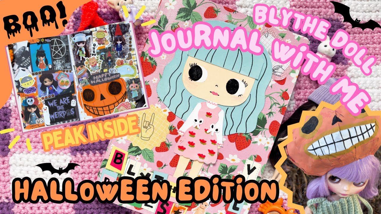 ASMR Blythe Doll Journal With Me & Flip Through | Halloween Edition