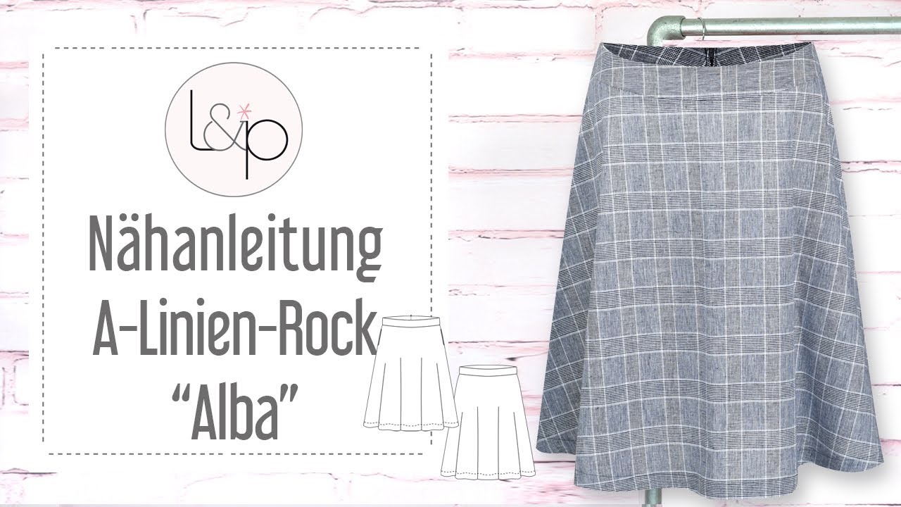 Nähanleitung lillesol A-Linien-Rock Alba - einen Rock aus Jersey oder Webware nähen