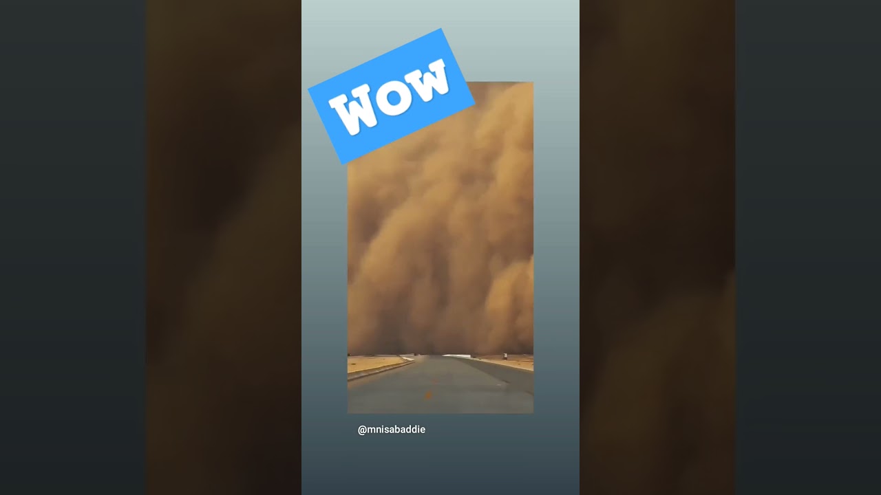 Wow, be glad you are not on this road. #driving #storm #sandstorm #highway