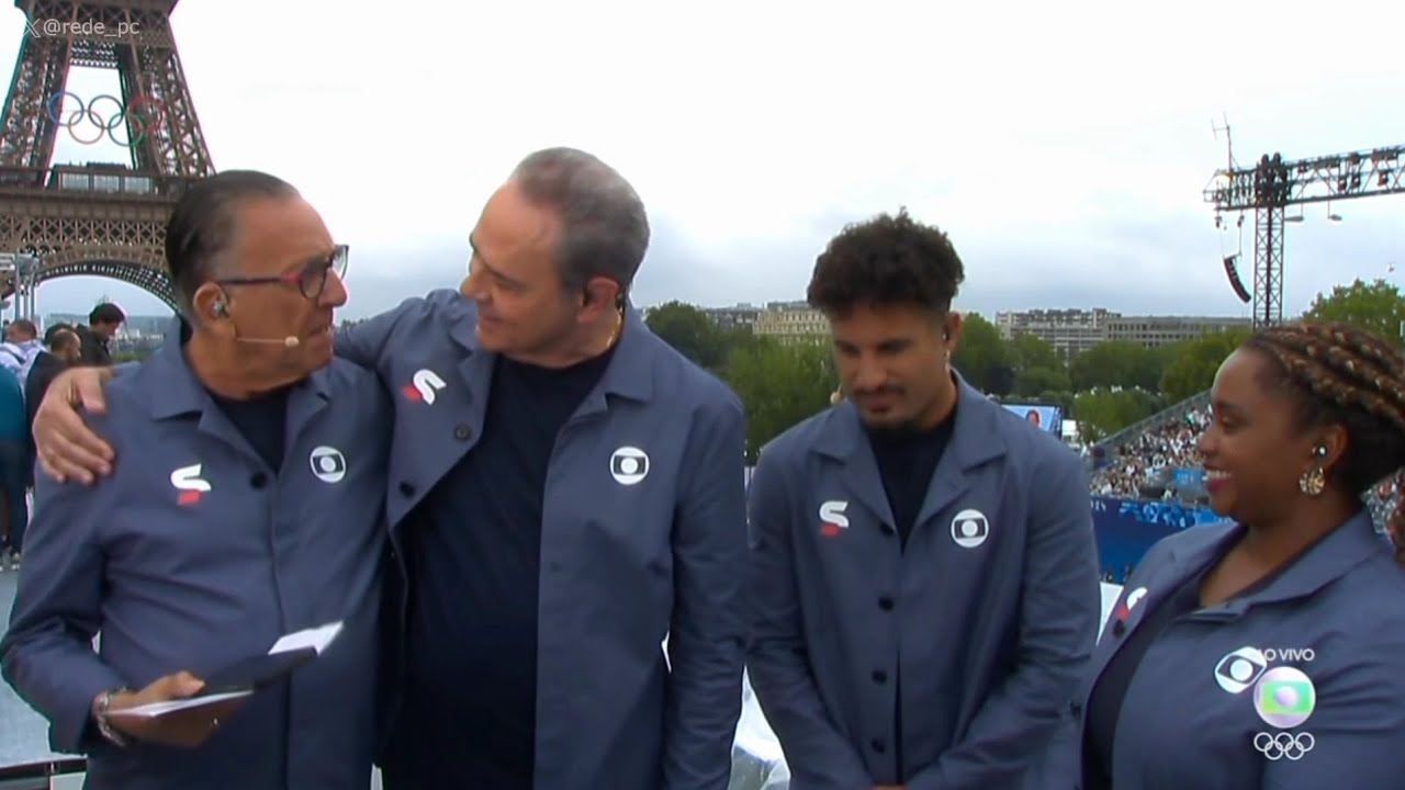 Trecho inicial da transmissão da Cerimônia de Abertura dos Jogos Olímpicos de Paris na TV Globo