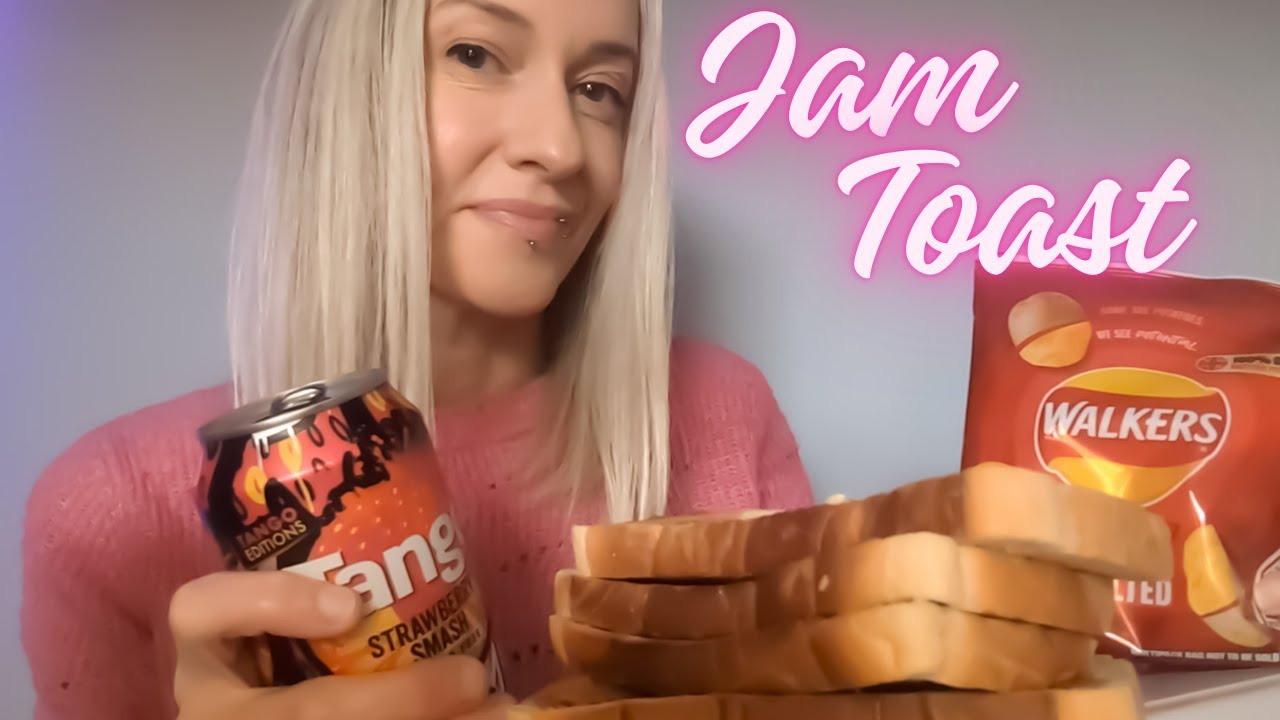 Mukbang ASMR | Strawberry & Rhubarb Jam on Toast (rambles)