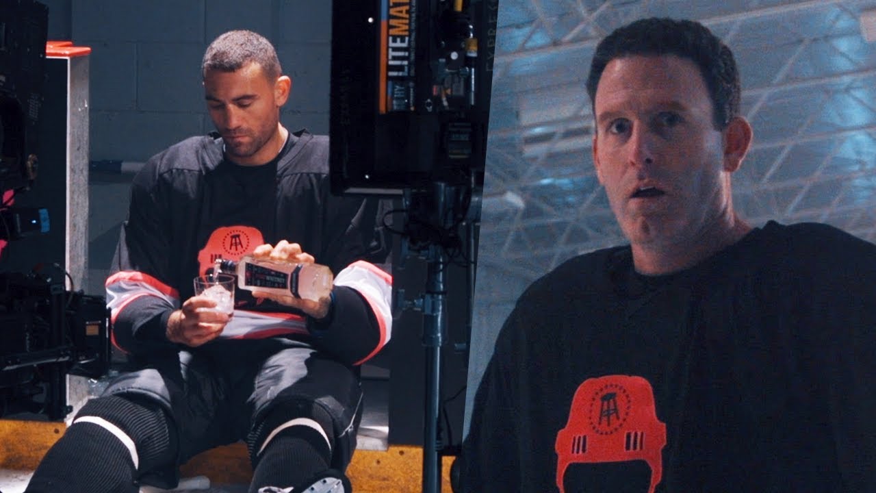 Biznasty and Whitney Chirp Each Other Behind the Scenes of the Pink Whitney Commercial
