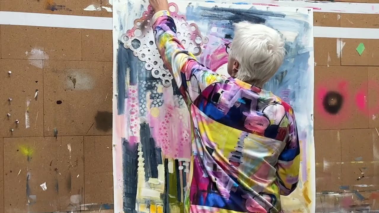 Creating Magic: Watch This Stunning Abstract Fashion Painting Come to Life! by Marie Manon
