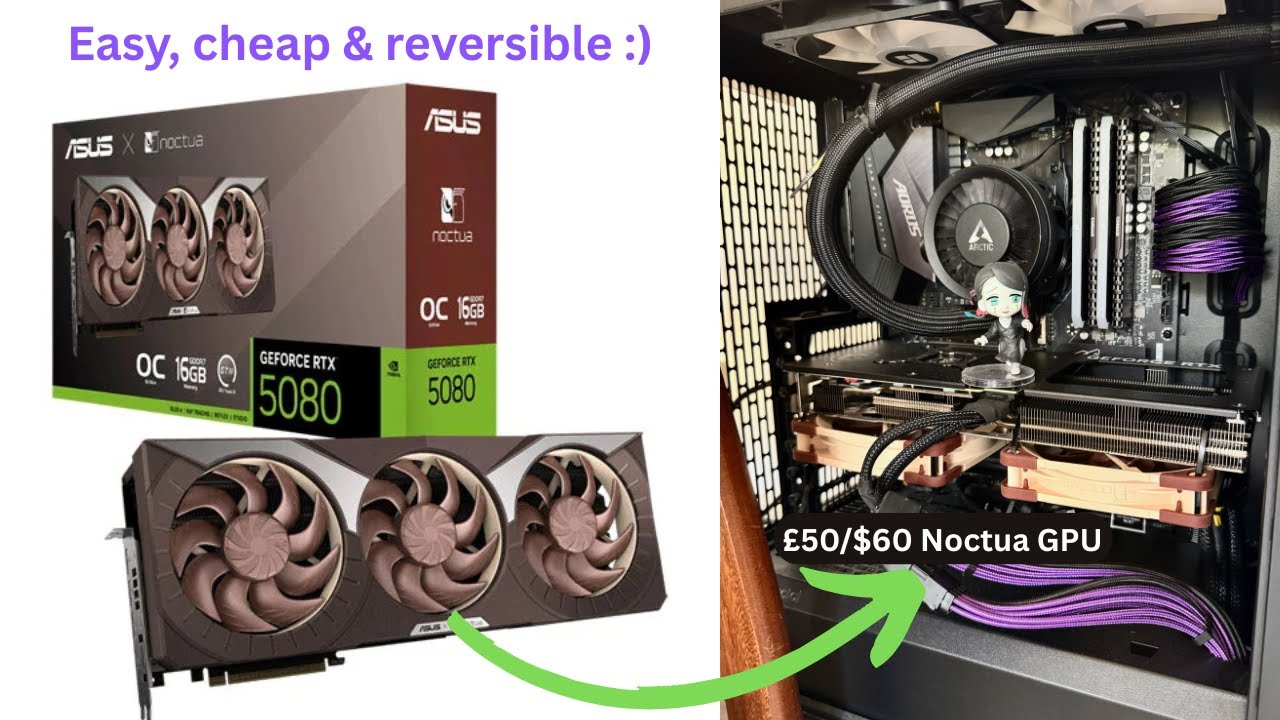 DYI Noctua Nvidia GPU: Deshroud your PC add Noctua NF-A12x25 G2 PWM Sx2 PP | Gaming PC