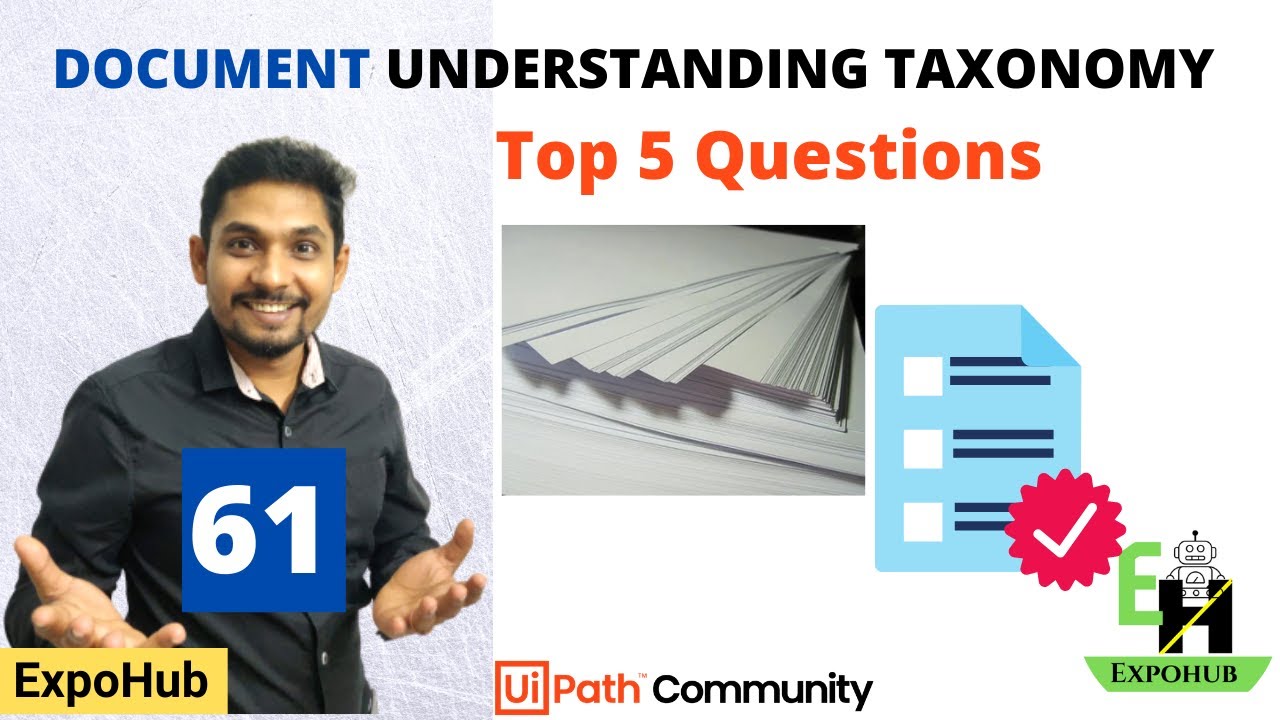 UiPath Interview Questions #61| UiPath Document Understanding Framework Taxonomy |ExpoHub |By Rakesh
