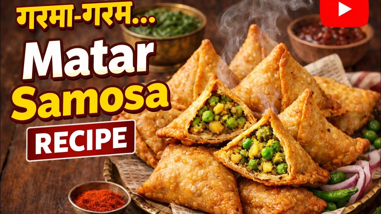 सर्दी में हलवाई जैसा मटर समोसा घर पर | कुरकुरा और मसालेदार 😍how to make spicy Matar samosa recipe 🔥🔥