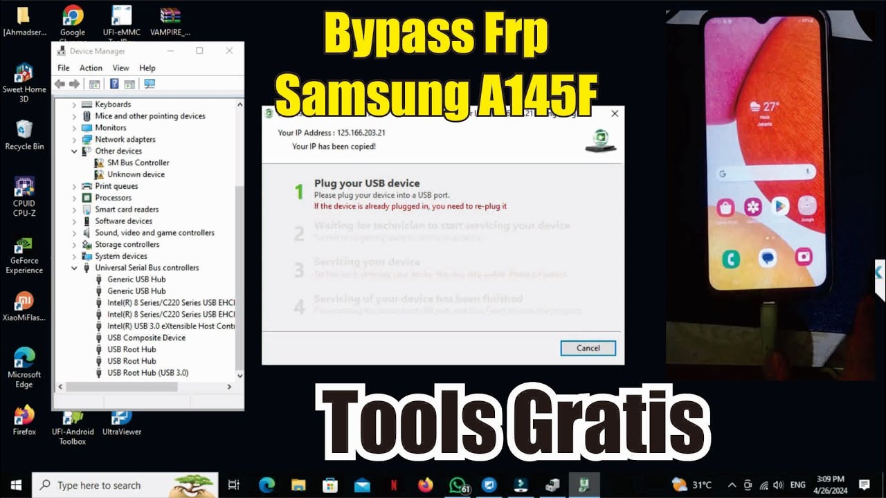 Samsung A14 Frp Tools gratis