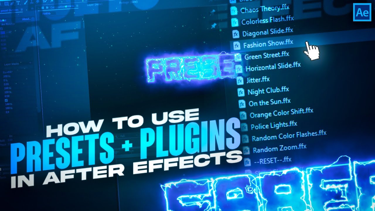 How to use presets + plugins in Adobe After effects | Saber plugin in depth tutorial |Zero to hero#5